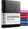 Gallery Leather Large Address Book with Alphabetical Tabs up to 480 records, Leather Notebook Hardcover, Telephone and Address Books - 9x7,